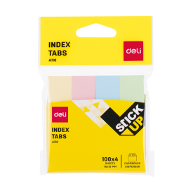 EA11002 Paper Index Tabs 76×19mm 4×100sheets 4 Color