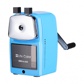 E0620 Metal Rotary Pencil Sharpener Black Blue Grey