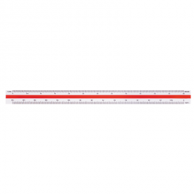 E8930 ABS Scale Ruler 30cm 6 Scale-rate
