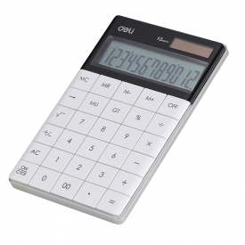 E1589 White Modern Calculator 12-digit