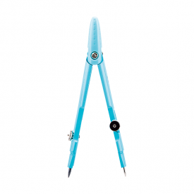 E8607 Zamak Compass w/pencil leads Silver Blue