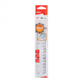 EG00112 PS Ruler Easy-grab 15cm Transparent